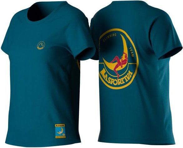 La Sportiva - Women's Climbing On The Moon - T-Shirt Gr XL blau