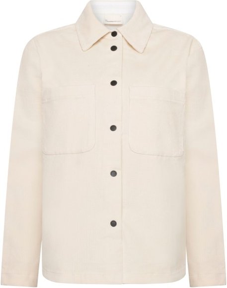 KnowledgeCotton Apparel - Women's 14 Wales Corduroy - Bluse Gr XL weiß/beige