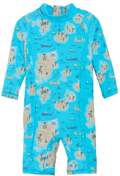 Color Kids - Baby Suit L/S AOP - Lycra Gr 104 türkis