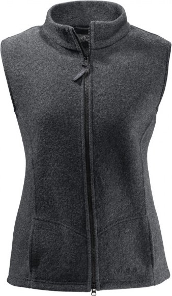 Thumbnail - Mufflon - Women's Vita - Merinoweste Gr L grau/schwarz