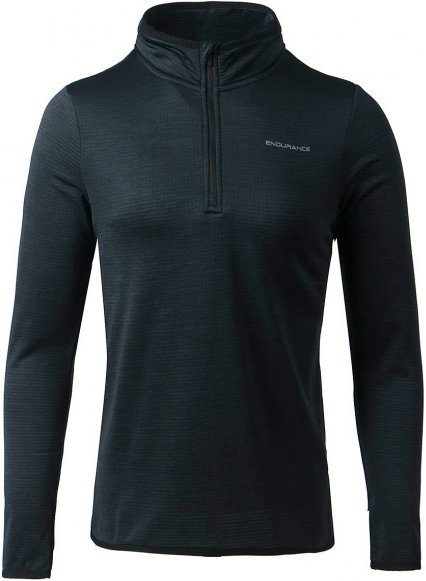 Thumbnail - ENDURANCE - Women's Vironic Waffle Melange Loose Fit Midlayer - Fleecepullover Gr 42 schwarz