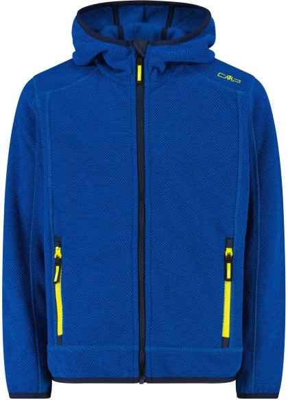 CMP - Boy's Jacket Fix Hood Jacquard Knitted - Fleecejacke Gr 140 blau