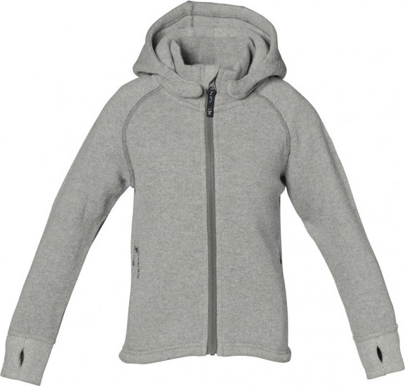 Isbjörn - Kid's Shaun Hoodie - Wolljacke Gr 98/104 grau