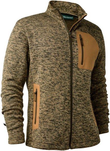 Thumbnail - Deerhunter - Sarek Knitted Jacket - Fleecejacke Gr L braun