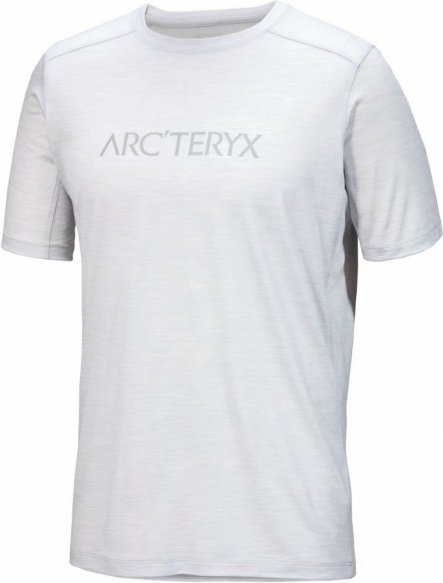 Arc'teryx - Ionia Merino Wool Arc'Word Logo S/S - Merinoshirt Gr XL solitude heather / void