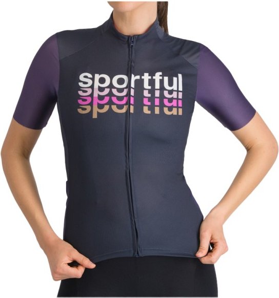 Sportful - Women's Supergiara Logo 2 Jersey - Radtrikot Gr L blau
