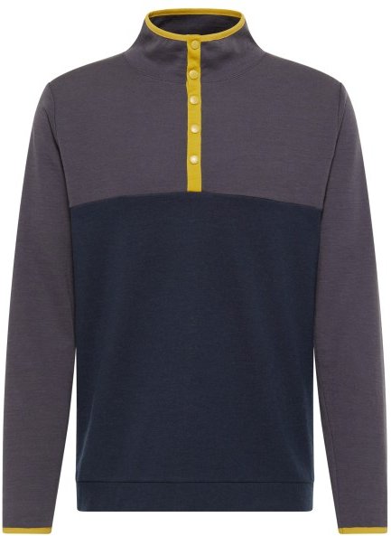 Stoic - Merino260 MMXX.Göteborg Snap - Merinopullover Gr S blau/grau