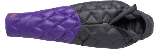 Big Agnes - Fly Creek UL 25 - Daunenschlafsack Gr Long - 198 cm schwarz/lila