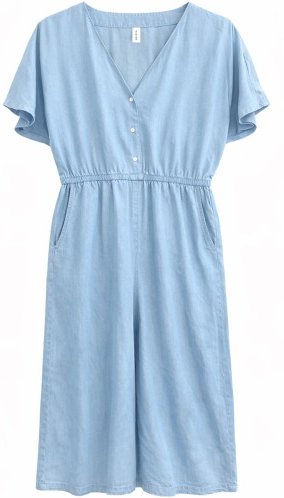 Mazine - Women's Wide Leg Tencel Jumpsuit - Jumpsuit Gr S blau