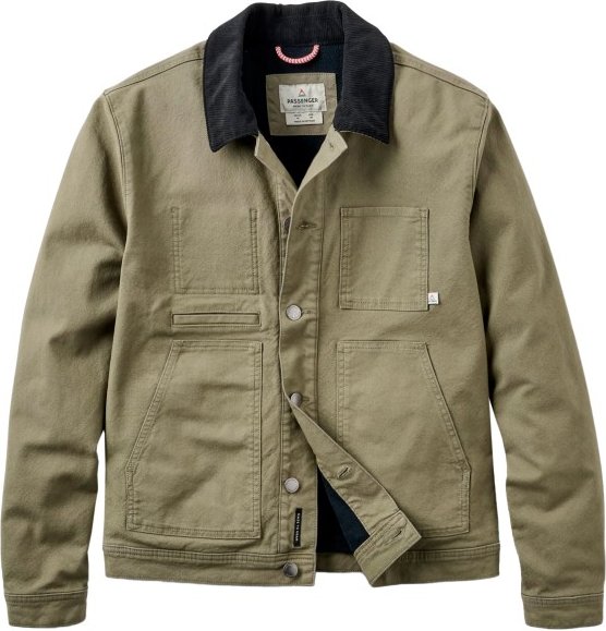 Passenger - Vantage Lined Organic Cotton Canvas Jacket - Freizeitjacke Gr M oliv