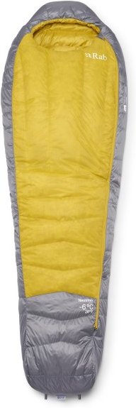 Rab - Women's Neutrino -6C / 20F - Daunenschlafsack Gr Long - Body Size: 185 cm zinc / dark pollen