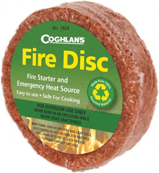 Coghlans - Fire Disc Feueranzünder - Zunder Gr 100 g rot