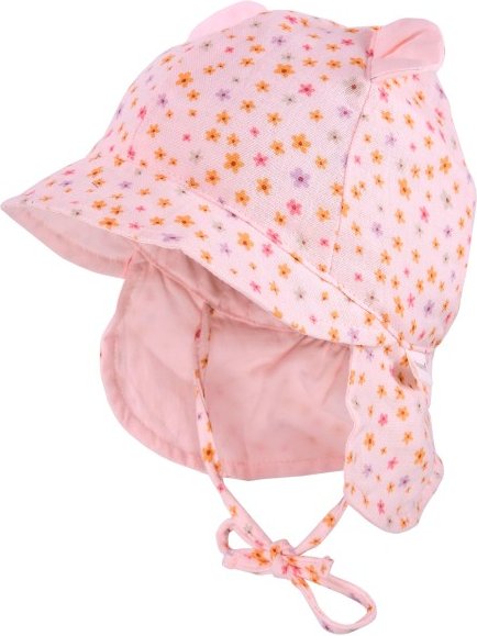 maximo - Baby's Schildmütze m. Ohren u. Nackenschutz - Cap Gr 45 cm rosa