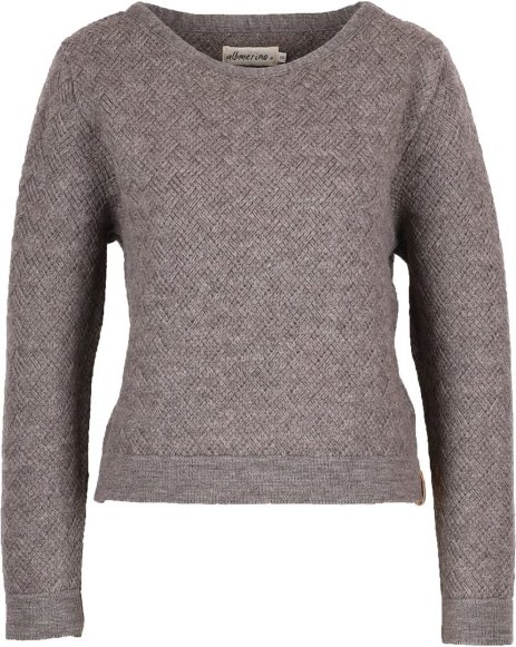 Thumbnail - Albmerino - Women's Flecht Pullover - Wollpullover Gr L grau