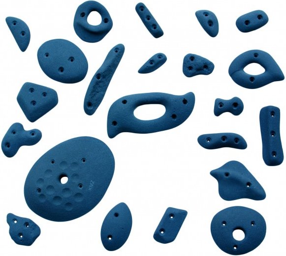KMZ Holds - Spax 1 - 22er Spax-Set - Klettergriffe blau