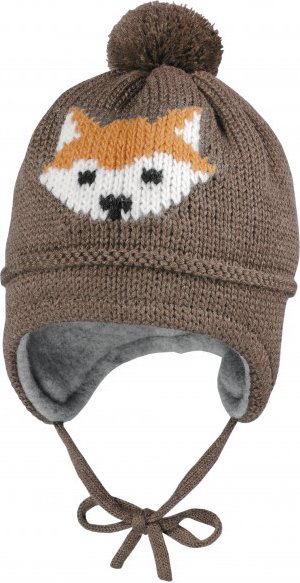 maximo - Mini Boy-Mütze Ausgenäht - Mütze Gr 49-51 cm braun