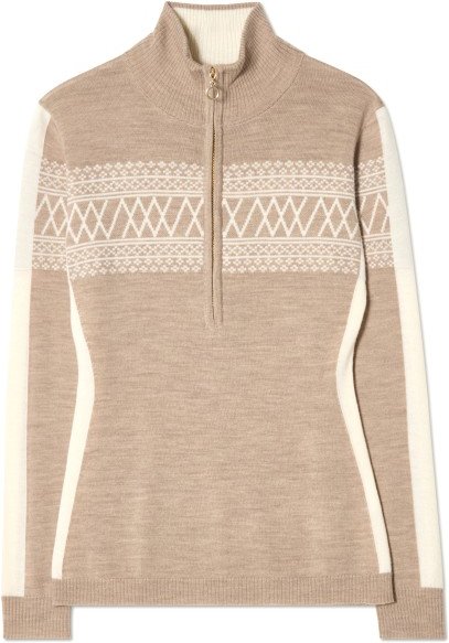 We Norwegians - Women's Signature 1/4-Zip - Merinopullover Gr XL beige