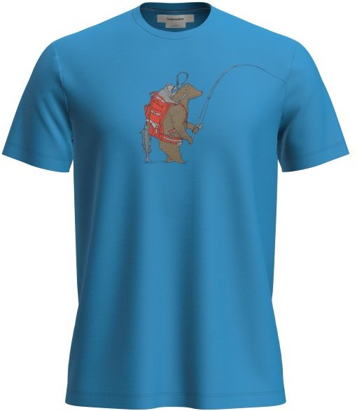 Icebreaker - Merino 150 Tech Lite S/S Tee Bear Catch - Merinoshirt Gr L blau