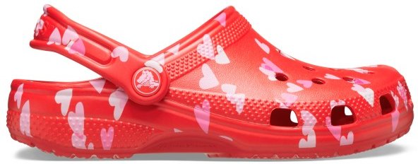 Crocs - Kid's Classic VDay Graphic Clog - Sandalen Gr 32-33 rot