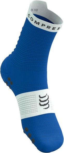 Compressport - Pro Racing Socks V4.0 Run High - Laufsocken Gr T1 - EU 35-38 blau/weiß