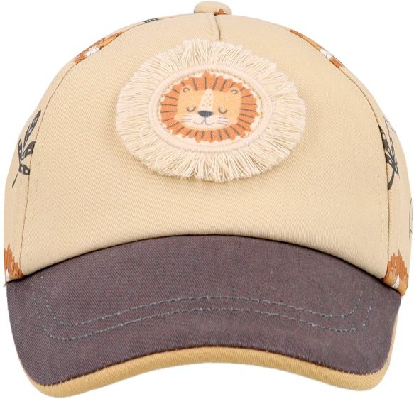 maximo - Kid's Mini Boy-Cap Löwe Patch Leichte Waschoptik - Cap Gr 45-47 cm beige