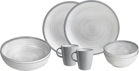 Brunner - Set Tête-À-Tête - Geschirr-Set Gr 8 Pieces grau