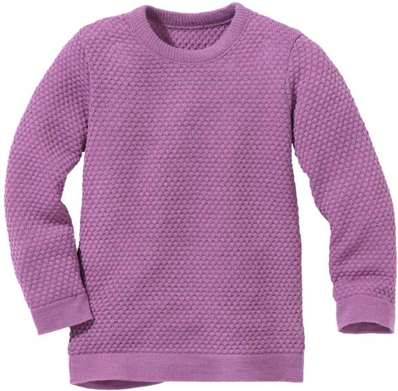 disana - Kid's Wabenstrick-Pullover - Wollpullover Gr 98/104 lila