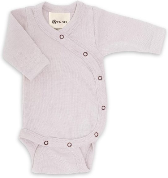 Engel - Kid's Wickelbody L/S mit Druckknöpfen an der Seite - Body Gr 44 weiß