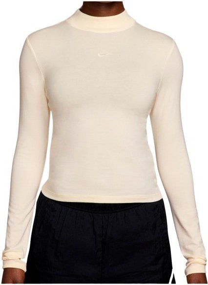 Nike - Women's NSW Tee L/S Knit Chill Knit Mock - Laufshirt Gr L beige