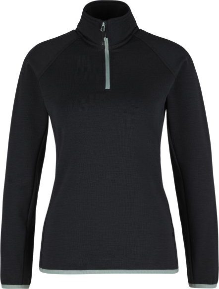 Thumbnail - Heber Peak - Women's MerinoBlend SaplingHe. Half Zip - Pullover Gr M schwarz
