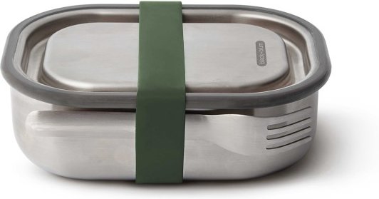 black+blum - Edelstahl Lunchbox klein - Essensaufbewahrung Gr 600 ml grau