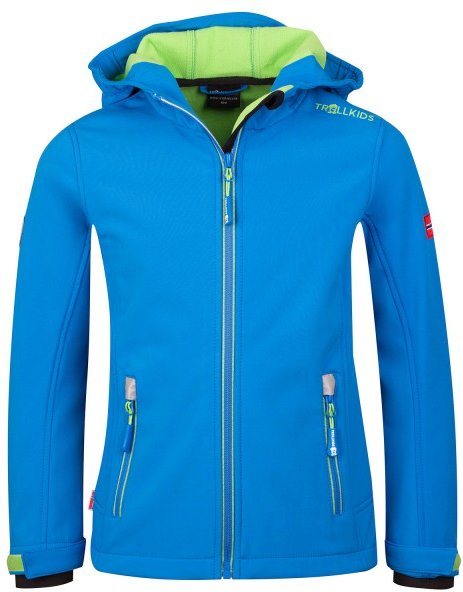 Thumbnail - Trollkids - Kid's Trollfjord Jacket - Softshelljacke Gr 140 blau