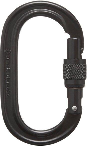 Black Diamond - Oval Keylock Screwgate Carabiner - Schraubkarabiner grau