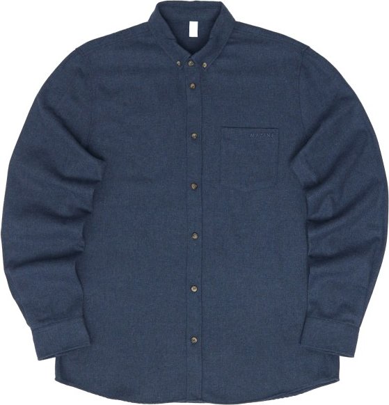 Mazine - Melange Flannel Shirt - Hemd Gr M blau