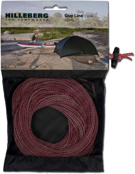 Hilleberg - Guy Line - Abspannleine Gr 25 m - Ø 2 mm rot/weiß