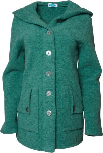 Reiff - Women's Wollfleecekapuzenjackee Mona - Merinojacke Gr S türkis