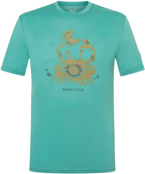 super.natural - Mr Crab Tee - Merinoshirt Gr M türkis