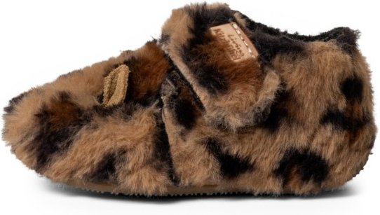 Living Kitzbühel - Kid's Lotte Leopard Klettschuh - Hausschuhe Gr 26 braun