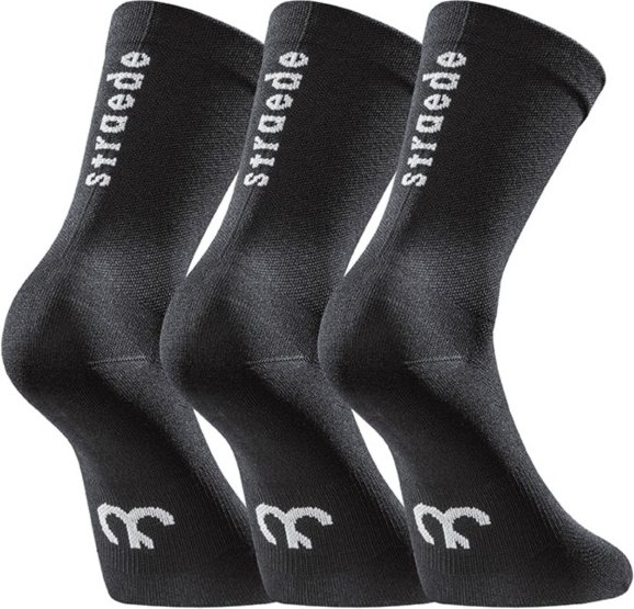 straede - Sock 3-Pack - Radsocken Gr 43-46 schwarz