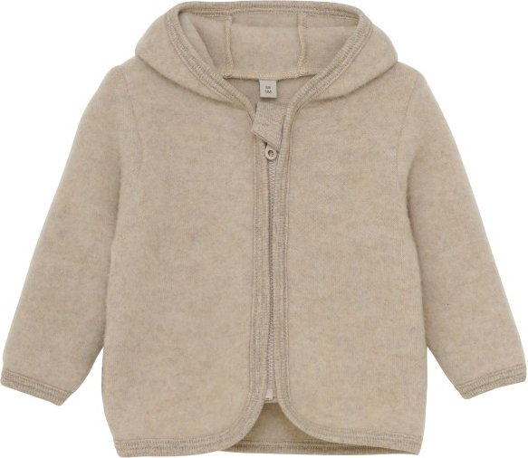 Huttelihut - Baby's Jacket Wool Fleece - Merinojacke Gr 56 beige