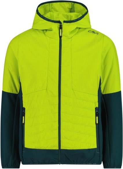 Thumbnail - CMP - Kid's Hybrid Jacket Fix Hood Ripstop - Kunstfaserjacke Gr 104 grün