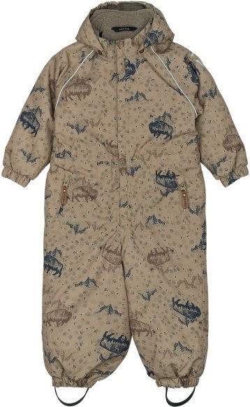 Thumbnail - Mikk-Line - Polyester Junior Suit AOP Forrest - Overall Gr 140 beige