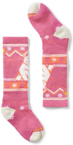 Thumbnail - Smartwool - Kid's Wintersport Full Cushion Bear Pattern OTC - Multifunktionssocken Gr M rosa
