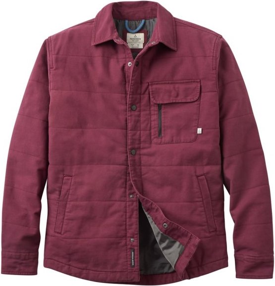 Passenger - Taranaki Canvas Quilted Overshirt - Hemd Gr XL rot