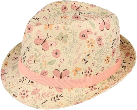 maximo - Girl's Trilby Schmetterling Futter - Hut Gr 55 cm beige