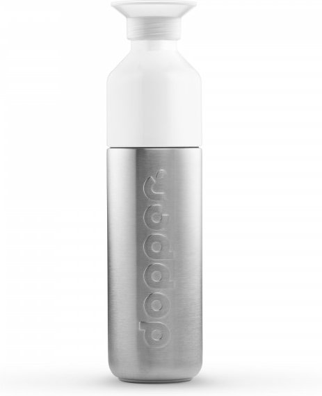 Dopper - Dopper Solid Steel - Trinkflasche Gr 490 ml grau/weiß