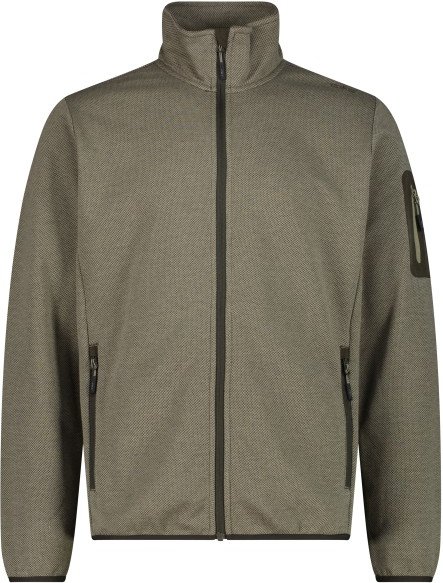 CMP - Jacquard Knitted Jacket - Fleecejacke Gr 48 grau/oliv