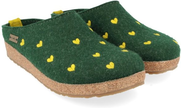 Haflinger - Women's Grizzly Cuoricini - Hüttenschuhe Gr 40 grün