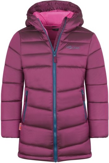 Trollkids - Girl's Trondheim Coat - Mantel Gr 140 lila