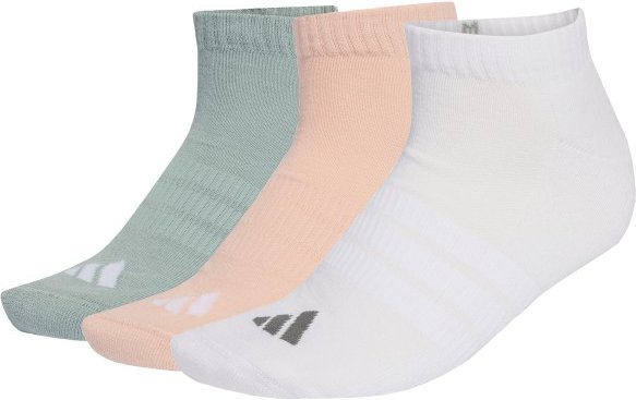 adidas - Cushioned Essential Low Cut 3-Pack - Multifunktionssocken Gr 43-45 weiß